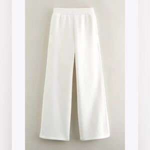 H&M White Women's Stretch Waistband Dress Pants Size 6